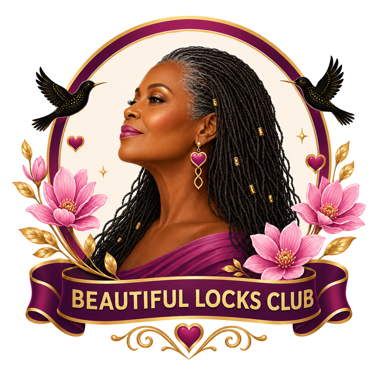 Beautiful Locks Club signature emblem